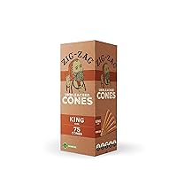 Zig Zag Rolling Papers -King Size-Pre Rolled Cones 50-75-100 Pack- Natural Unbleached Preroll Cones with Tips - Prerolled Rolling Paper Cone Pack - Pre Roll Cones for Filling -Easy To Use (75)