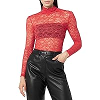 The Drop Women's Bethany Mock-Neck Lace Top