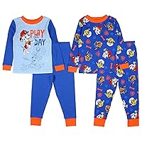 Paw Patrol Toddler Boys' Play All Day 4 Piece Long Sleeve Pajama Set Mix and Match