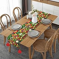 Fresh Fruits and Vegetables 14x60-Inch Long Table Cloth Can Decorate The Dining Table, Wedding, Bedroom, Dresser