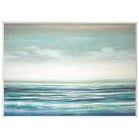 Stupell Home Décor Blue Ocean Sunset Wall Plaque Art, 10 x 0.5 x 15, Proudly Made in USA