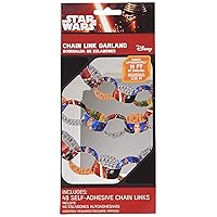 Amscan Star Wars™ Episode VII Chain Link Garland, Party Favor, 4 Pieces