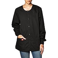 Dickies EDS Signature Scrubs for Women, Snap Front Scrub Jacket in Soft Brushed Poplin 86306