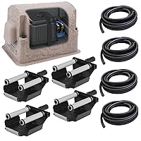 Airmax Shallow Water Series Outdoor Pond, Lake & Water Garden Aeration System, Increase Oxygen & Circulation, Submersible Weighted Diffusers, Complete Pond Aeration Kit, 400' 3/8