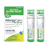 Boiron AllergyCalm On The Go for Relief from Allergy and Hay Fever Symptoms of Sneezing, Runny Nose, and Itchy Eyes or Throat - 2 Count (160 Pellets)