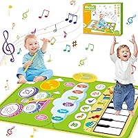 Biulotter 1 Year Old Girl Gifts, Piano Mat Baby Toys for 1 Year Old Girls & Boys, 3 in 1 Music Mat with Keyboard & Drum, Early Educational Musical Toys Birthday Gifts for 1 2 3 Year Old Girls & Boys