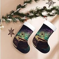 Christmas Stockings Decorations Dream Music Box Lovely Christmas Stockings Bags Christmas Fireplace Decor Socks for Stairs Fireplace Hanging Xmas Home Decor