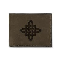 Men's Celtic Circle Tattoo -5 Handmade Genuine Pull-up Leather Wallet MHLT_03