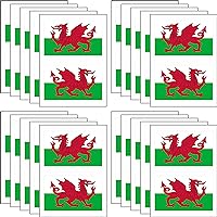 Womaha 20 Sheets Wales Flag Temporary Tattoos for Kids Football Temporary Face Tattoos…