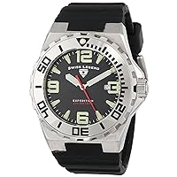 Men's 10008-01 Expedition Black Dial Black Silicone Watch