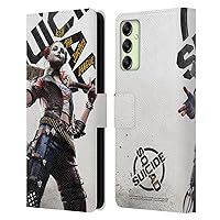 Head Case Designs Officially Licensed Suicide Squad: Kill The Justice League Harley Quinn Key Art Leather Book Wallet Case Cover Compatible with Samsung Galaxy A14 5G