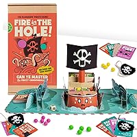 Fire in The Hole - Pirate, Plastic-Free Pop Up Party Game for Kids, Teens and Adults. Eco-Friendly, Sustainable Tabletop Strategy Game for Boys, Birthdays, Family Game Night, Fun, Gift, 2-4 Players.