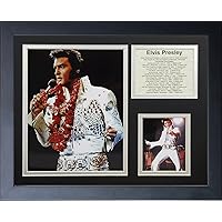Legends Never Die Elvis Presley White Suit Framed Photo Collage, 11 by 14-Inch
