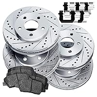 PowerSport Front Rear Brakes and Rotors Kit |Front Rear Brake Pads| Brake Rotors and Pads| Ceramic Brake Pads and Rotors |fits 2015-2020 Acura TLX