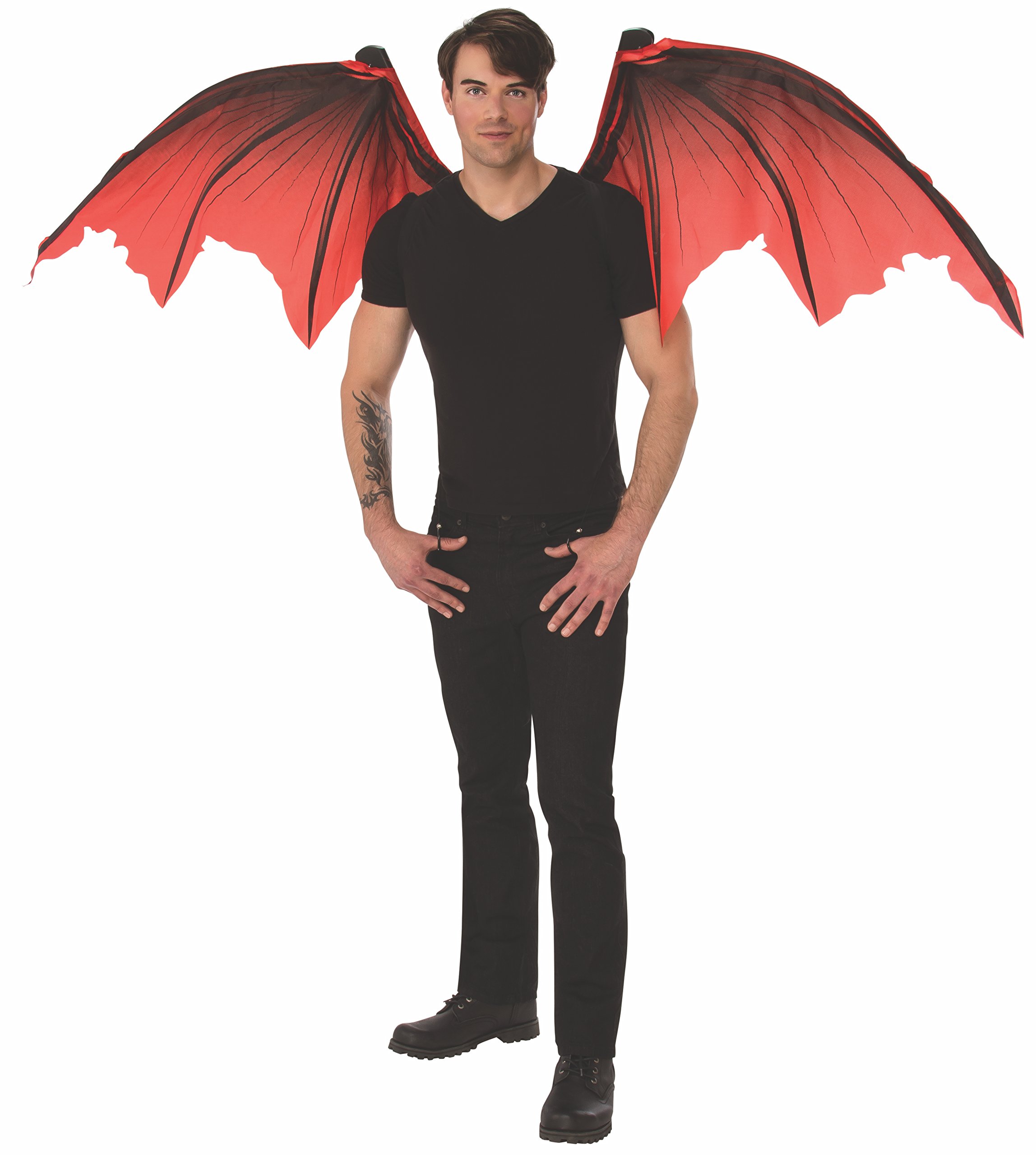 Rubie's Unisex Adult Mechanical Costume Wings, Red Devil, One Size