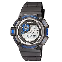 Mens Multi-Function Military Style Watch - 50M Water Resistant – Boy’s Digital Quartz Sports Watch with LED Backlight Display – Alarm Chrono - Ideal for Adventurous, Sporty & Active Men
