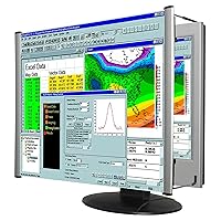 Kantek MAXVIEW LCD Monitor Magnifier for 19-Inch Monitors (Measured Diagonally) (MAG19L), Black/Silver