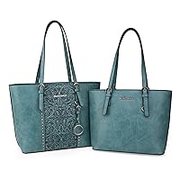Montana West Tote Bag for Women Large Purse and Handbags Set Embossed Collection Purse 2Pcs Set