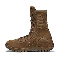 Belleville Sabre 533 8 Inch Hot Weather Hybrid Combat Boots for Men - US Navy Army/Air Force AR 670-1/AFI 36-2903 Coyote Brown Leather with Vibram Ibex Outsole; Berry Compliant