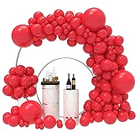JOYYPOP Red Balloons 130 Pcs Red Balloon Garland Kit Different Sizes 5 10 12 18 Inch Red Balloons for birthday, anniversary, baby shower, wedding, Valentine's Day