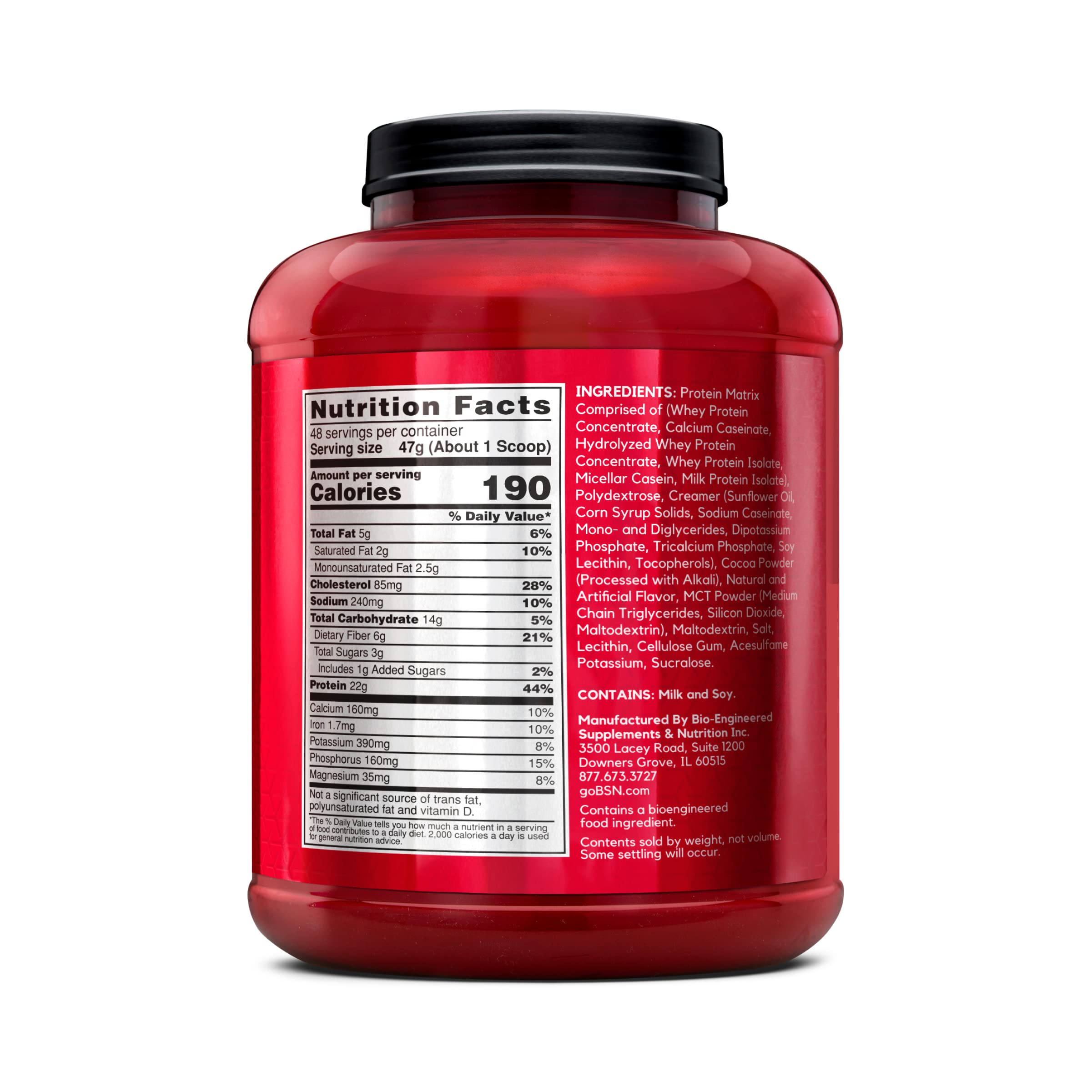 BSN SYNTHA-6 Whey Protein Powder with Micellar Casein, Milk Protein Isolate, Chocolate Milkshake, 48 Servings (Packaging May Vary)