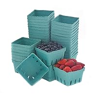 Green Molded Pulp Fiber Berry/Produce Vented 1 Pint Basket (40 Pieces)