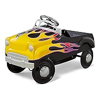 Kid Trax Toddler Classic Pedal Car, Kids 3-5 Years Old, Max Weight 59 lbs, Durable Steel, Street Rod, Large