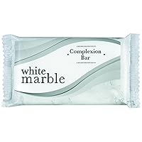 White Marble Dia 06010 Individually Wrapped Basics Bar Soap, 1.5 oz. (Pack of 500)