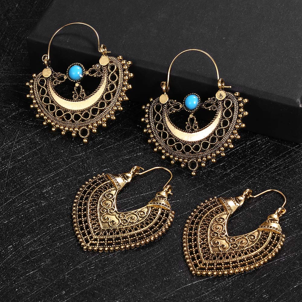 8 Pairs Vintage Drop Dangle Earrings for Women Girls Long Bohemian Earrings Set Boho Jewelry