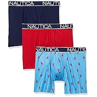 Nautica Men's Brushed Poly 3 Pack Boxer Brief