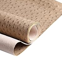 Ostrich Leather Nude Vinyl Faux Leather Upholstery Fabric for Hand Crafts DIY Tooling Sewing Hobby Workshop Crafting Wallet Making Square 1.0mm Thick 54