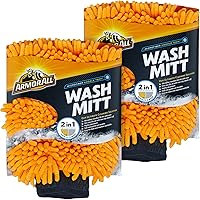 Microfiber Car Wash Mitt, Car Wash Glove for Clean Cars, Trucks, Motorcycles, 2 Each