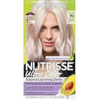 Hair Color Nutrisse Ultra Color Nourishing Creme, PL1 Lightest Platinum (Coconut) Permanent Hair Dye, 1 Count (Packaging May Vary)
