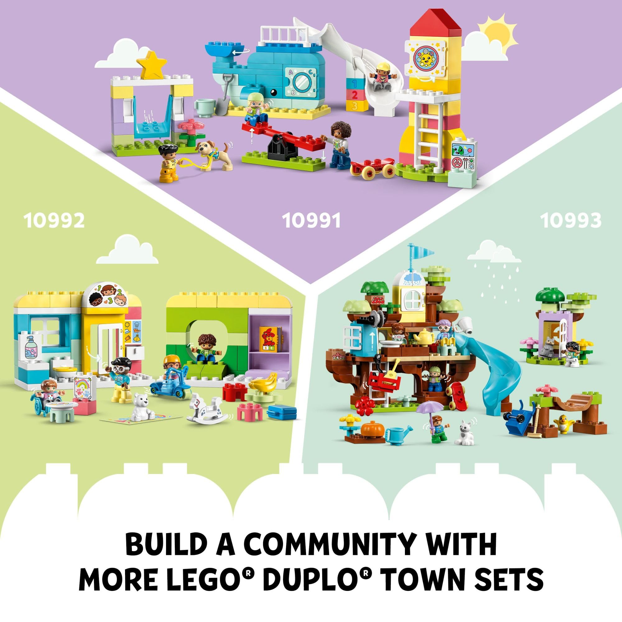 LEGO DUPLO Town 3in1 Family House 10994 Educational STEM Building Toy Set for Toddlers Ages 3+, Car Toy and 3 Floor House Lets The Whole Family Build, Play and Learn