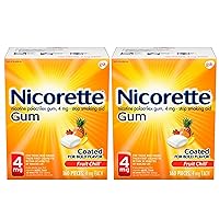 Nicorette 4mg Nicotine Gum to Help Quit Smoking - Fruit Chill Flavored Stop Smoking Aid, 2x160 Count