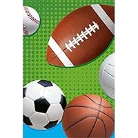 Creative Converting Celebrate Sports Celebrations Plastic Tablecover, 48 by 88