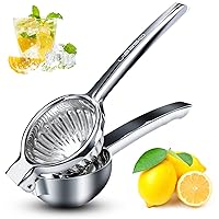 Lemon Squeezer Stainless Steel with Premium Quality Heavy Duty Solid Metal Squeezer Bowl - Large Manual Citrus Press Juicer and Lime Squeezer, silver (KP3011)