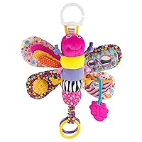 Lamaze Fifi the Firefly Clip On Car Seat and Stroller Toy - Soft Baby Hanging Toys - Baby Crinkle Toys with High Contrast Colors - Baby Travel Toys Ages 0 Months and Up