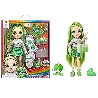 Rainbow High Jade, Green with Slime Kit & Pet, 11