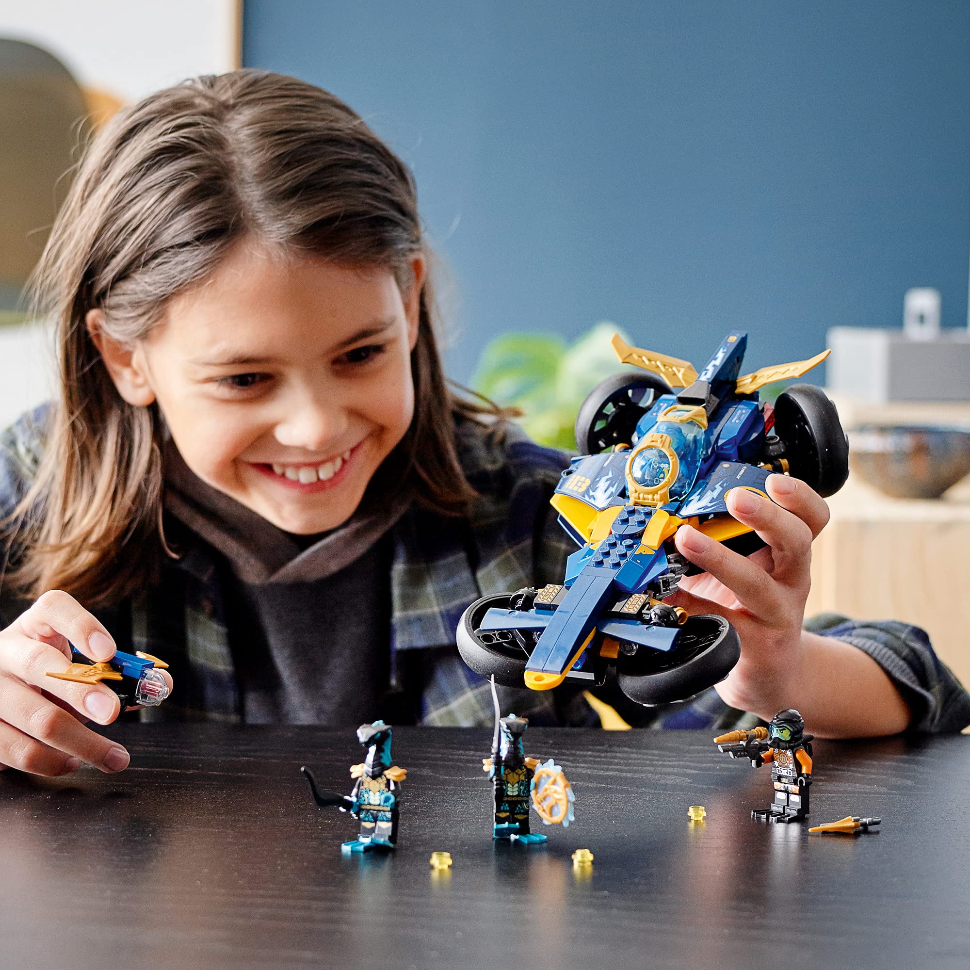 LEGO NINJAGO Ninja Sub Speeder 71752 Building Kit; Amphibious Car Toy with NINJAGO Cole and Jay Minifigures; New 2021 (356 Pieces)