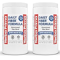 Daily Fiber Formula - 20 oz Powder (Pack of 2) - Unflavored, Concentrated Blend of Soluble/Insoluble, Psyllium Seed Husks, Acacia Gum, Apple Fiber Supplement - Regularity Colon Cleanser