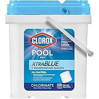 Clorox® Pool&Spa™ XtraBlue 1” Swimming Pool Chlorinating Tablets, Kills Bacteria & Stops Algae, Perfect for Small Pools (5 LB)
