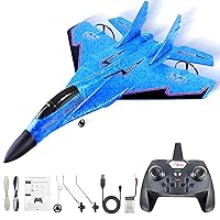 RC Plane, RC Airplanes, 2.4GHz 2CH Remote Control Airplanes with Automatic Balance System, ZY-530PRO RC Glider for Beginner Adult Kids, Easy to Fly EPP Foam RC Aircraft Fighter with LED Light