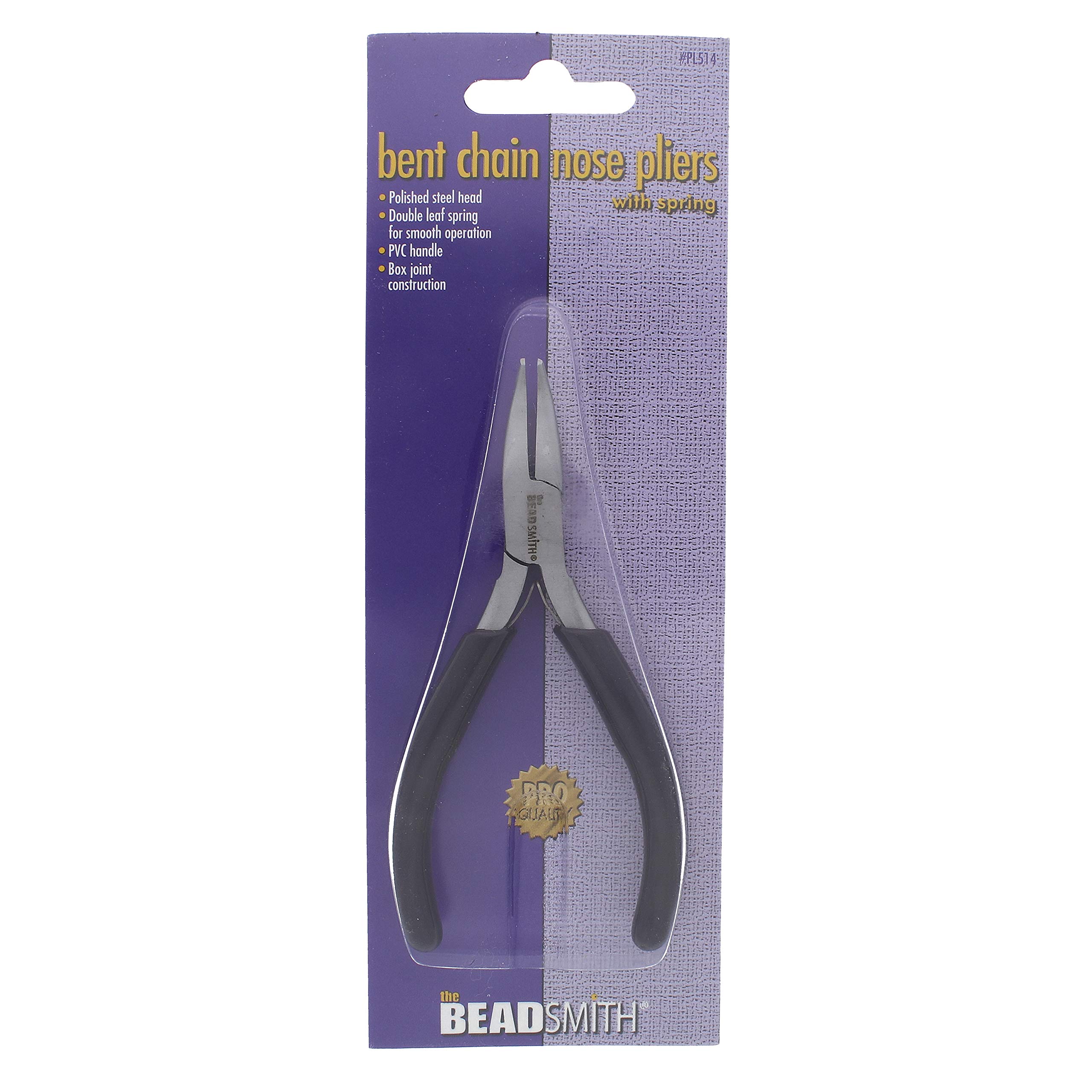 The Beadsmith Bent Chain-Nose Pliers for Crafting and Repair, Jewelry Making Supplies