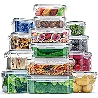 28 Pieces Extra Large Freezer Containers with Lids - BPA-Free Plastic Storage Containers for Food, Meat, Fruit - Airtight Leak-Proof for Kitchen