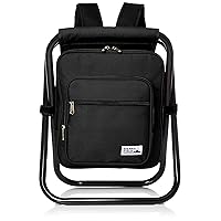 Men's Folding Backpack Chair, Black (Black 19-3911tcx)