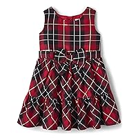 The Children's Place Baby Girls' One Size and Toddler Sleeveless Holiday Dressy Dress