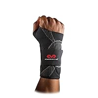 McDavid Elite Engineered Elastic Wrist Support Sleeve w/ gel buttresses and straps for Wrist Support and to Relieve Wrist Pain from Carpel Tunnel and Tendonitis