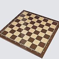 LaModaHome Star Mega Size Wallnut Wooden Unscratchable Polished Chess Board for Adults and Kids, Cognitive Development, Family Nights, Friends Get Together, Parties