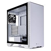 Thermaltake S300 Tempered Glass Snow Edition ATX Mid-Tower Computer Case with 120mm Rear Fan Pre-Installed CA-1P5-00M6WN-00